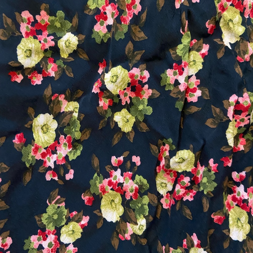 Zara maxi skirt, floral print, slim with flare
